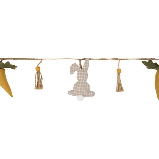 3.5Ft Plush Easter Rabbit & Carrot Twine Garland By Northlight | 3.5 ft | Michaels®
